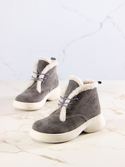 картинка Ботинки  ED'ART 308.927'be.Серый замок замша з от интернет магазина