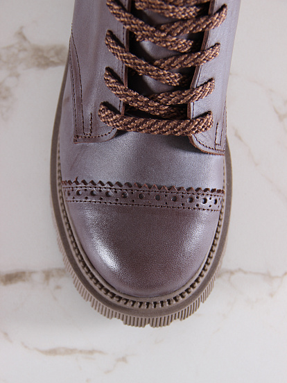 картинка Ботинки ED'ART 319.taskana'ka. Вакса коричневая от интернет магазина