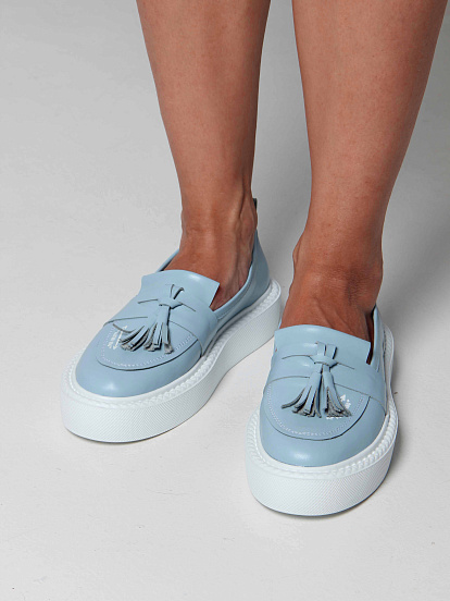 картинка Лоферы ED'ART 167.Lusi23'w. Голубой от интернет магазина