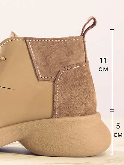 картинка Ботинки  ED'ART 305.927'ka. Круассан+коричневый капучино замша от интернет магазина