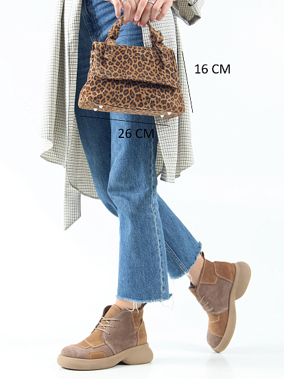 картинка Сумка-клатч ED'ART s06.коричневый леопард от интернет магазина