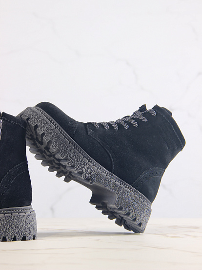 картинка Ботинки ED'ART 319.22511'gr. Черный замша от интернет магазина