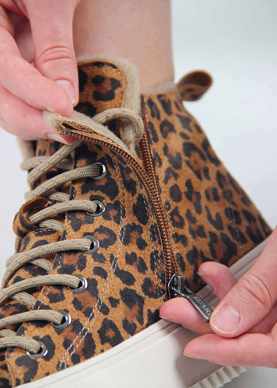 картинка Ботинки ED'ART 217.PODYUM151'be. коричневый леопард замша от интернет магазина