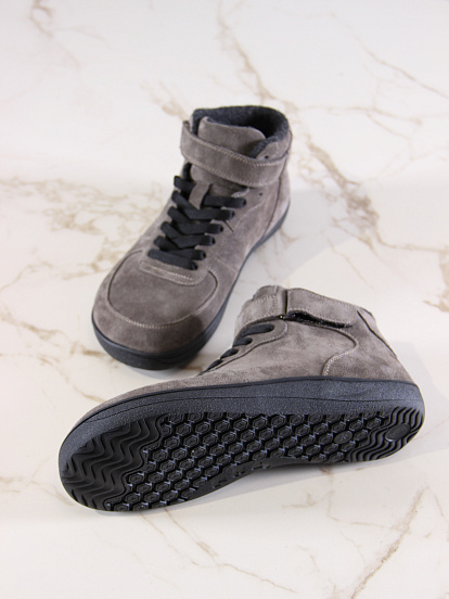 картинка Босоногие ботинки ED'ART 211.NATA'bl.Серый замок замша от интернет магазина