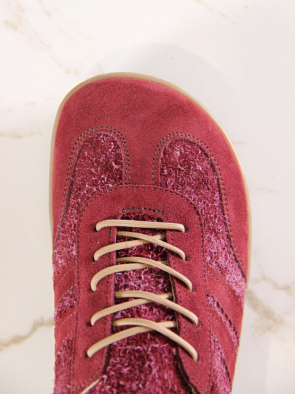 картинка Босоногие кеды ED'ART 184.nata'br.Бордовая замша+бордовый джангл от интернет магазина