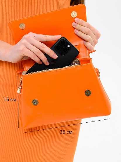 картинка Сумка-клатч ED'ART s06.Оранжевый от интернет магазина