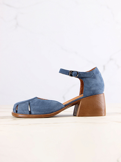 картинка Босоножки ED'ART 5033.23663'bе.Синий велюр от интернет магазина
