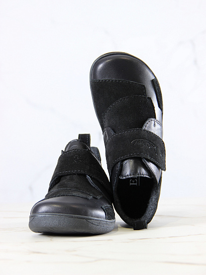 картинка Босоногие ботинки  ED'ART 206.NATA'bl.Черная кожа+черная замша от интернет магазина