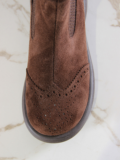 картинка Челси ED'ART 332.927'br. Коричневая замша от интернет магазина