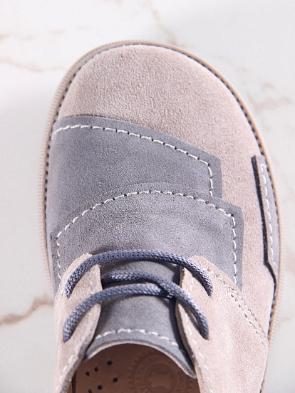 картинка Полуботинки туфли ED'ART 205.патриция'ka. ваниль серая замша от интернет магазина