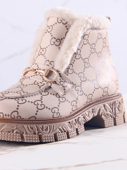 картинка Ботинки ED'ART 307. PODYUM141 'br. бежевый гучи коричневый от интернет магазина