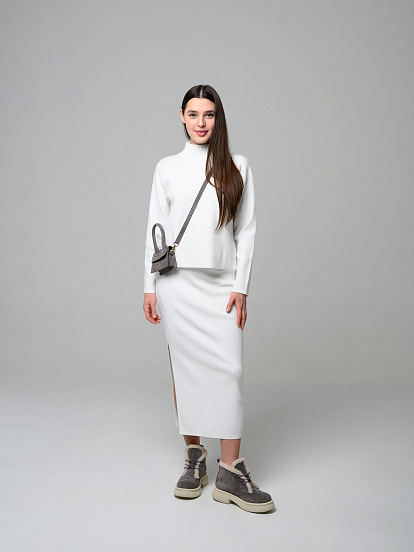 картинка Сумка ED`ART  J 01.серый замок замша от интернет магазина