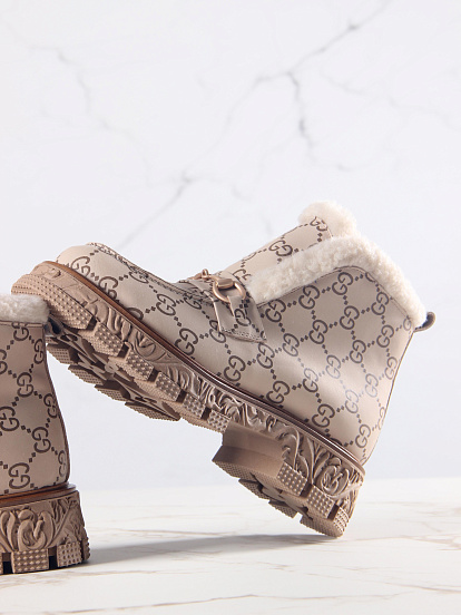 картинка Ботинки ED'ART 307. PODYUM141 'br. бежевый гучи коричневый от интернет магазина