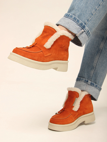 картинка Ботинки ED'ART 307.florida 'be.мандарин замша от интернет магазина