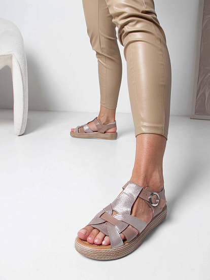 картинка Босоножки ED'ART 2028.2530'be. Какао астана от интернет магазина