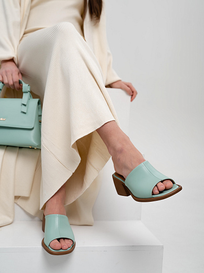 картинка Босоножки ED'ART 4012.23663'br. Мята+коричневый от интернет магазина