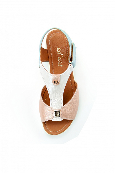 картинка Босоножки ED'ART 2001.115'w.pink+white от интернет магазина