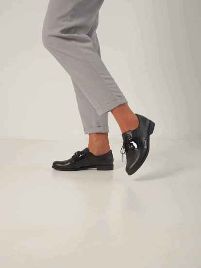 картинка Туфли полуботинки ED'ART 111.madonna'gv. Черный лак от интернет магазина