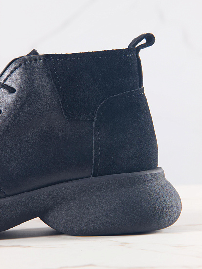 картинка Ботинки  ED'ART 305.927'bl. черный черная замша от интернет магазина