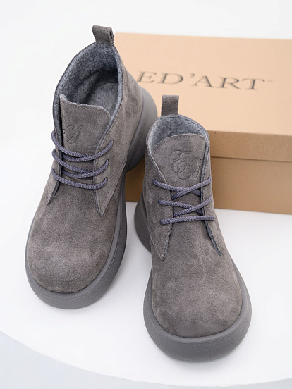 картинка Ботинки  ED'ART 308.927'gr. серый замок замша+серый от интернет магазина