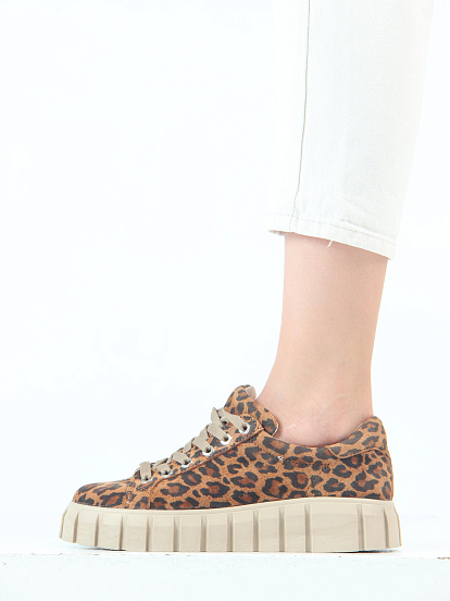 картинка Кеды ED'ART 128.91505'be. коричневый леопард от интернет магазина