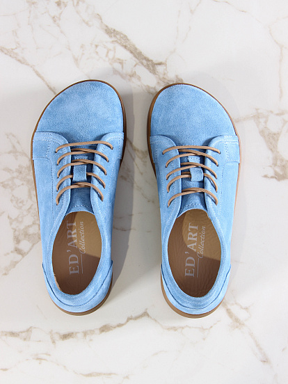 картинка Кеды босоногие ED'ART 182.асти'br.Голубой велюр от интернет магазина