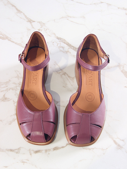 картинка Босоножки ED'ART 5033.23663'br. Гнилая вишня+коричневый от интернет магазина