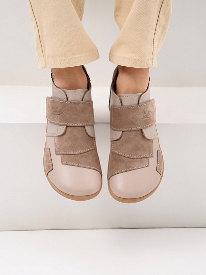 картинка Босоногие ботинки  ED'ART 206.NATA'br.Визон+капучино замша от интернет магазина