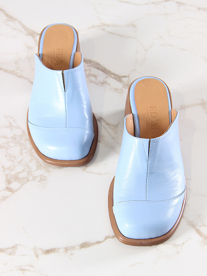 картинка Сабо ED'ART 5132.23663'br. Голубая виктория+коричневый от интернет магазина