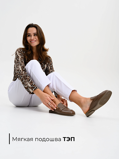 картинка Мюли ED'ART 1072.подиум205'br. Коричневый от интернет магазина