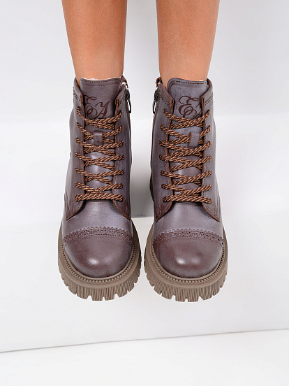 картинка Ботинки ED'ART 319.taskana'ka. Вакса коричневая от интернет магазина