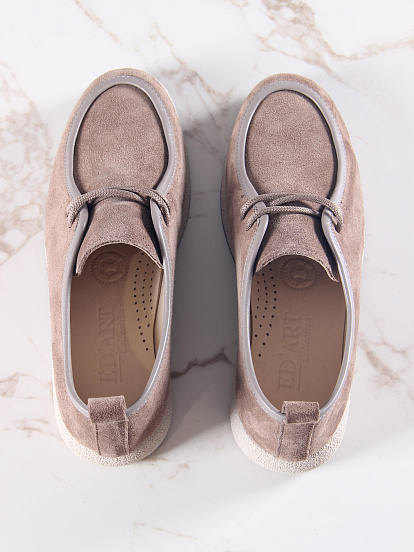 картинка Мокасины ED'ART 191.1607'be. коричневый капучино замша от интернет магазина