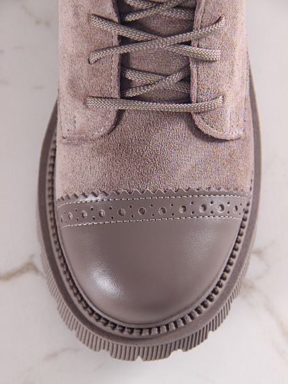 картинка Ботинки ED'ART 319.taskana'ka. Тауп майами+капучино замша от интернет магазина