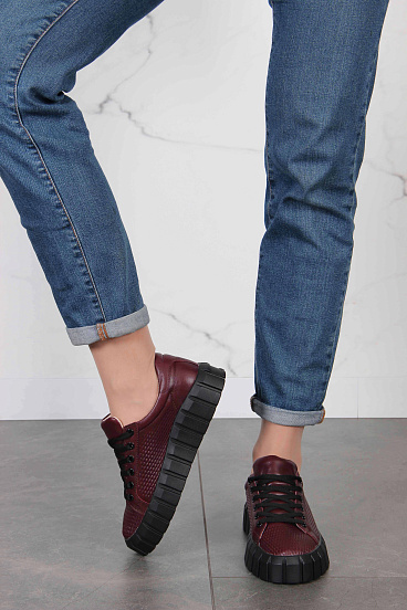 картинка Кеды ED'ART 127.91505'bl. Бордовый R от интернет магазина