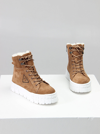 картинка Ботинки ED'ART 216.212131'w. светло-коричневый замша от интернет магазина