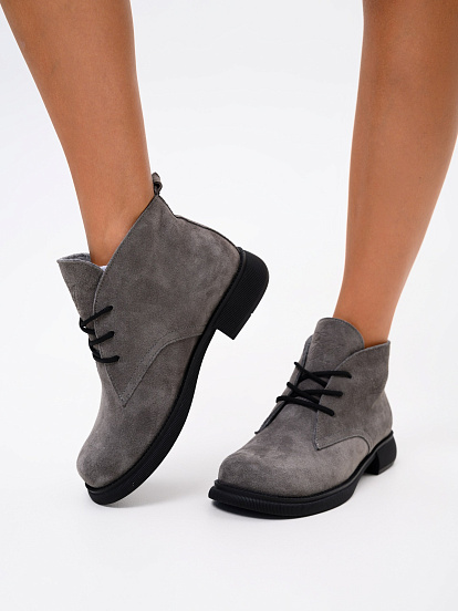 картинка Ботинки ED'ART 308.патриция'bl. Серый замок замша от интернет магазина
