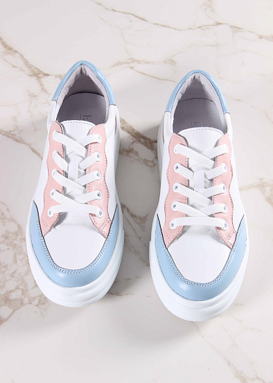 картинка Кеды ED'ART 148.lusi22'w. Белый-голубой-розовый от интернет магазина