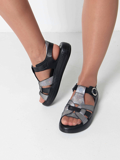 картинка Босоножки ED'ART 2028.2530'bl. Черный черный-ибица от интернет магазина