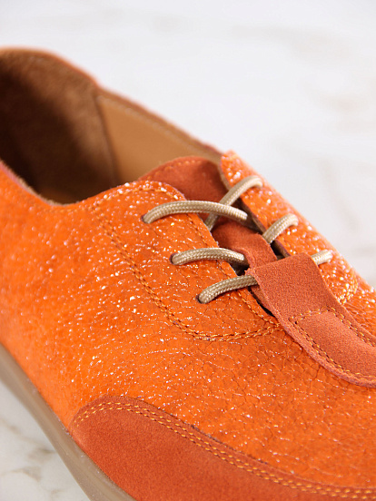 картинка Босоногие туфли ED'ART 188.nata'br.Оранжевый наплак+оранжевая замша от интернет магазина