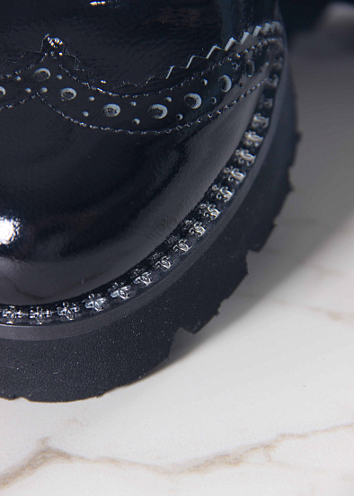 картинка Туфли полуботинки ED'ART 100.10182'bl. Черный наплак от интернет магазина