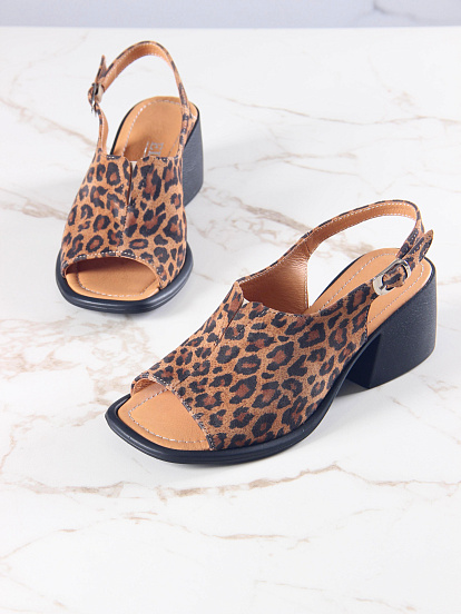 картинка Босоножки ED'ART 5031.23663'bl. коричневый леопард от интернет магазина
