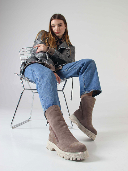 картинка Ботинки ED'ART 233.1541'be. Капучино замша от интернет магазина