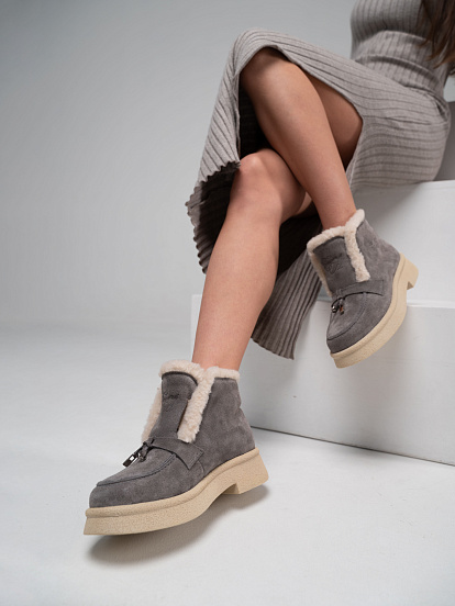 картинка Ботинки ED'ART 307.florida 'be. серый замок замша от интернет магазина