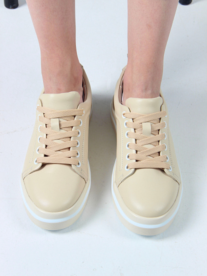 картинка Кеды ED'ART 158.paloma'be/w. Бежевый от интернет магазина