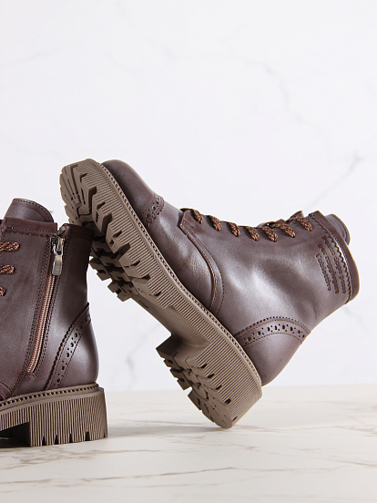 картинка Ботинки ED'ART 319.taskana'ka. Вакса коричневая от интернет магазина