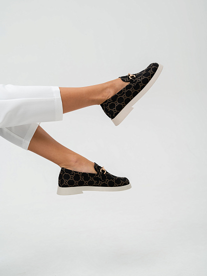 картинка Лоферы туфли ED'ART 172.1841'be. черный гуччи от интернет магазина