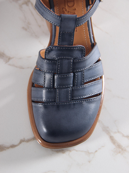 картинка Босоножки ED'ART 5035.23663'bе. Вакса черная+коричневый от интернет магазина