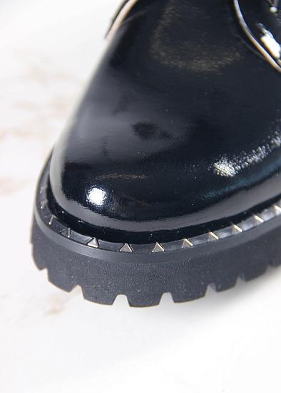 картинка Туфли полуботинки ED'ART 102.1018'bl. Черный наплак от интернет магазина