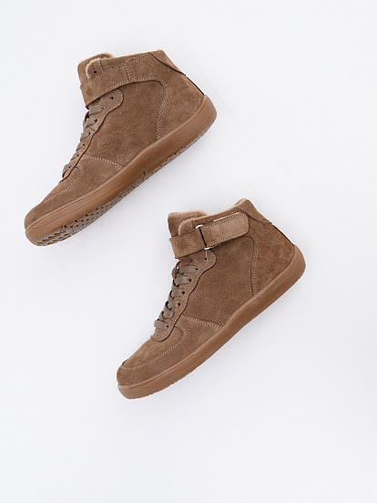 картинка Босоногие ботинки  ED'ART 211.NATA'br.Серо-коричневая замша от интернет магазина