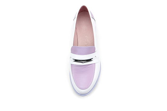картинка Лоферы туфли ED'ART 117.madonna'l. white-lilac от интернет магазина